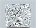 Natural Diamond 1.01 Carats, Princess with  Cut, H Color, VVS2 Clarity and Certified by GIA