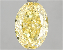 Picture of Lab Grown Diamond 2.83 Carats, Oval with  Cut, Fancy Vivid Yellow Color, VVS2 Clarity and Certified by IGI