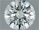 Natural Diamond 0.51 Carats, Round with Excellent Cut, J Color, VVS1 Clarity and Certified by IGI