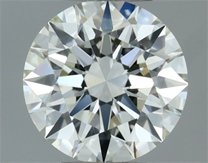 Picture of Natural Diamond 0.51 Carats, Round with Excellent Cut, J Color, VVS1 Clarity and Certified by IGI