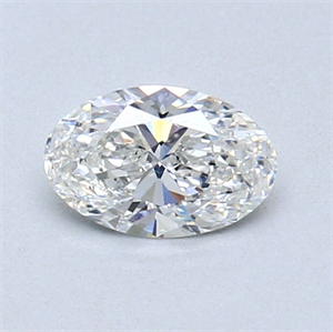 Picture of Natural Diamond 0.53 Carats, Oval with  Cut, F Color, SI1 Clarity and Certified by GIA