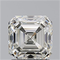 Natural Diamond 2.01 Carats, Asscher with  Cut, J Color, VS1 Clarity and Certified by GIA