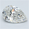 Natural Diamond 1.21 Carats, Pear with  Cut, G Color, VVS2 Clarity and Certified by GIA