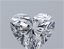 Natural Diamond 0.31 Carats, Heart with  Cut, D Color, IF Clarity and Certified by GIA