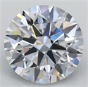 Lab Grown Diamond 4.09 Carats, Round with Ideal Cut, D Color, VS2 Clarity and Certified by IGI