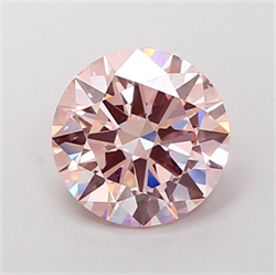 Picture of Lab Grown Diamond 3.50 Carats, Round with Excellent Cut, Fancy Pink Color, VS1 Clarity and Certified by IGI