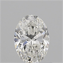 Natural Diamond 0.61 Carats, Oval with  Cut, F Color, VS1 Clarity and Certified by GIA