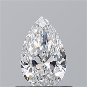 Picture of Natural Diamond 0.52 Carats, Pear with  Cut, E Color, VVS2 Clarity and Certified by GIA