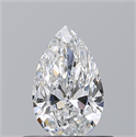 Natural Diamond 0.52 Carats, Pear with  Cut, E Color, VVS2 Clarity and Certified by GIA