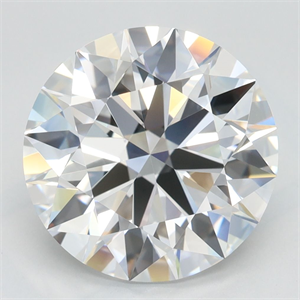 Picture of Lab Grown Diamond 4.06 Carats, Round with Excellent Cut, D Color, FL Clarity and Certified by GIA