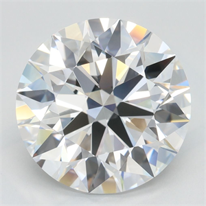 Picture of Lab Grown Diamond 4.06 Carats, Round with Excellent Cut, D Color, FL Clarity and Certified by GIA