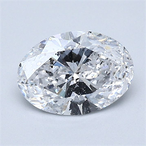 Picture of Natural Diamond 1.00 Carats, Oval with  Cut, D Color, I1 Clarity and Certified by GIA