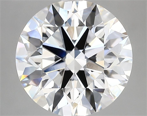 Picture of Lab Grown Diamond 4.32 Carats, Round with Excellent Cut, E Color, VVS2 Clarity and Certified by GIA