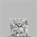 Natural Diamond 0.51 Carats, Princess with  Cut, J Color, VVS2 Clarity and Certified by GIA
