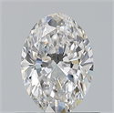 Natural Diamond 0.62 Carats, Oval with  Cut, F Color, VVS2 Clarity and Certified by GIA