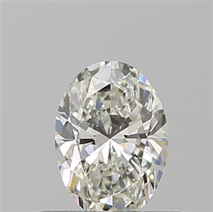Picture of Natural Diamond 0.53 Carats, Oval with  Cut, J Color, IF Clarity and Certified by GIA