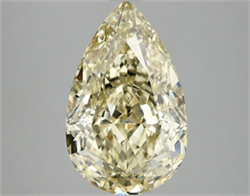 Picture of Lab Grown Diamond 5.08 Carats, Pear with  Cut, Fancy Vivid Yellow Color, VS1 Clarity and Certified by IGI