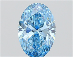 Picture of Lab Grown Diamond 1.99 Carats, Oval with  Cut, Fancy Vivid Blue Color, VS2 Clarity and Certified by IGI