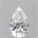Natural Diamond 0.73 Carats, Pear with  Cut, D Color, VVS2 Clarity and Certified by GIA