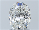 Diamante Natural 0.90 quilates, Ovalado , Color H, claridad VS1 y certificado GIA