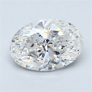 Foto Diamante Natural 1.01 quilates, Ovalado , Color F, claridad SI2 y certificado GIA de