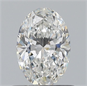 Natural Diamond 0.61 Carats, Oval with  Cut, F Color, VVS1 Clarity and Certified by GIA