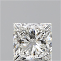 Natural Diamond 1.11 Carats, Princess with  Cut, H Color, VVS1 Clarity and Certified by GIA