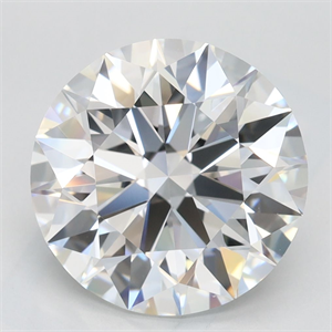Picture of Lab Grown Diamond 3.76 Carats, Round with Excellent Cut, D Color, IF Clarity and Certified by GIA