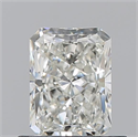 Natural Diamond 0.70 Carats, Radiant with  Cut, J Color, VVS1 Clarity and Certified by GIA