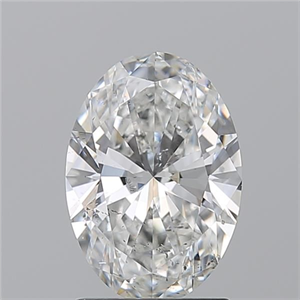 Picture of Natural Diamond 1.71 Carats, Oval with  Cut, F Color, SI2 Clarity and Certified by GIA
