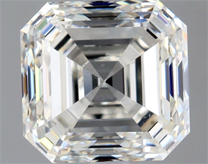 Foto Diamante Natural 2.01 quilates, Asscher , Color H, claridad SI1 y certificado GIA de