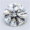 Natural Diamond 2.01 Carats, Round with Excellent Cut, H Color, VS2 Clarity and Certified by GIA
