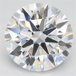 Picture of Lab Grown Diamond 3.24 Carats, Round with Ideal Cut, D Color, IF Clarity and Certified by IGI