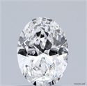Natural Diamond 0.46 Carats, Oval with  Cut, F Color, SI2 Clarity and Certified by GIA