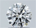 Natural Diamond 0.90 Carats, Round with Excellent Cut, H Color, VVS1 Clarity and Certified by GIA