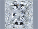 Natural Diamond 0.52 Carats, Princess with  Cut, I Color, IF Clarity and Certified by IGI