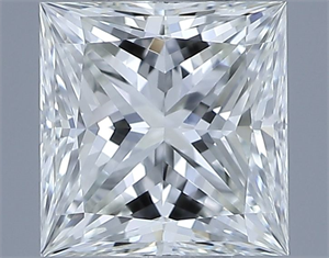 Picture of Natural Diamond 0.52 Carats, Princess with  Cut, I Color, IF Clarity and Certified by IGI