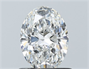 Natural Diamond 0.80 Carats, Oval with  Cut, F Color, SI1 Clarity and Certified by GIA