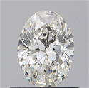 Natural Diamond 0.55 Carats, Oval with  Cut, F Color, VVS2 Clarity and Certified by GIA