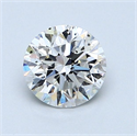 Natural Diamond 1.05 Carats, Round with Very Good Cut, D Color, SI2 Clarity and Certified by GIA