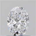 Natural Diamond 0.70 Carats, Oval with  Cut, D Color, VVS2 Clarity and Certified by GIA