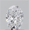 Natural Diamond 0.70 Carats, Oval with  Cut, D Color, VVS2 Clarity and Certified by GIA