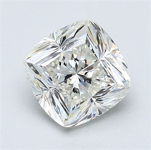 Foto Diamante Natural 1.58 quilates, Del cojín , Color J, claridad SI1 y certificado GIA de