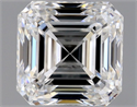 Natural Diamond 0.55 Carats, Asscher with  Cut, F Color, VVS2 Clarity and Certified by GIA