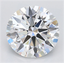 Lab Grown Diamond 2.55 Carats, Round with Ideal Cut, D Color, VVS1 Clarity and Certified by IGI