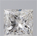 Natural Diamond 0.81 Carats, Princess with  Cut, F Color, VS2 Clarity and Certified by GIA
