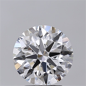 Picture of Lab Grown Diamond 3.02 Carats, Round with Excellent Cut, E Color, VVS2 Clarity and Certified by GIA