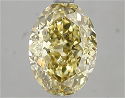 Picture of Lab Grown Diamond 2.82 Carats, Oval with  Cut, Fancy Intense Yellow Color, VS1 Clarity and Certified by IGI