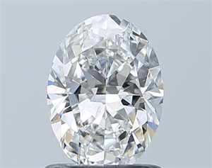 Foto Diamante Natural 0.91 quilates, Ovalado , Color E, claridad SI1 y certificado GIA de