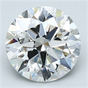 Natural Diamond 2.50 Carats, Round with Excellent Cut, H Color, VS2 Clarity and Certified by GIA
